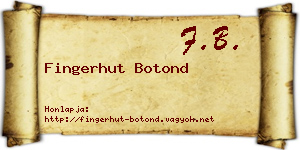 Fingerhut Botond névjegykártya